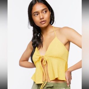 Split-Hem Halter Crop Top 🌙